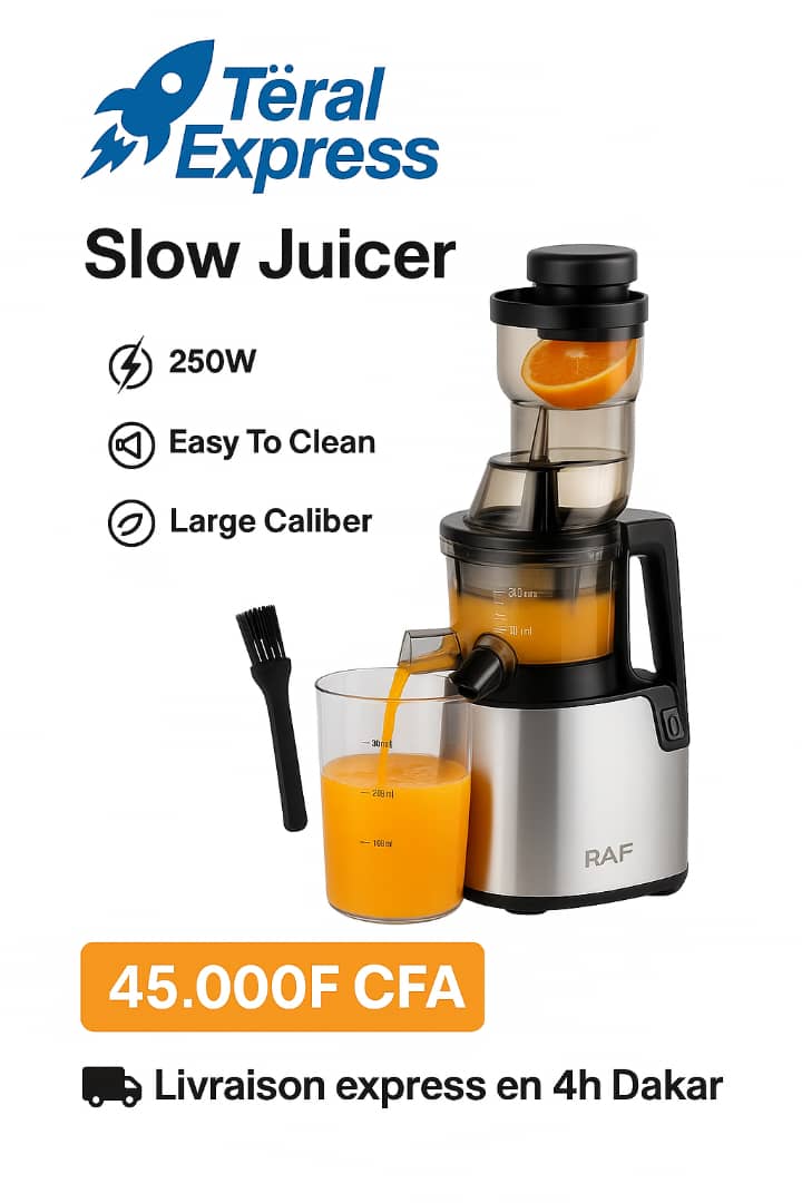 Slow Juicer RAF extracteur de jus 250W à pression lente – TeralExpress Market
