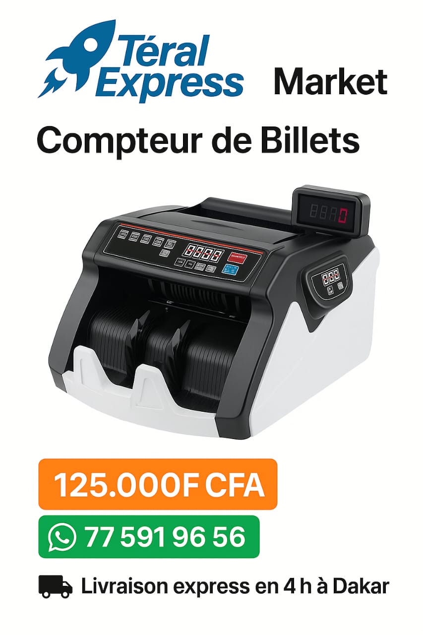 Compteur de billets électronique professionnel avec détection UV/MG – TeralExpress Market