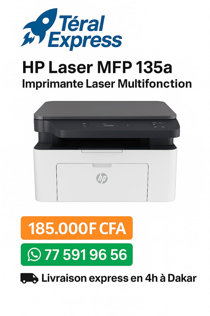 Imprimante HP Laser MFP 135a multifonction – impression, copie et scan – TeralExpress Market