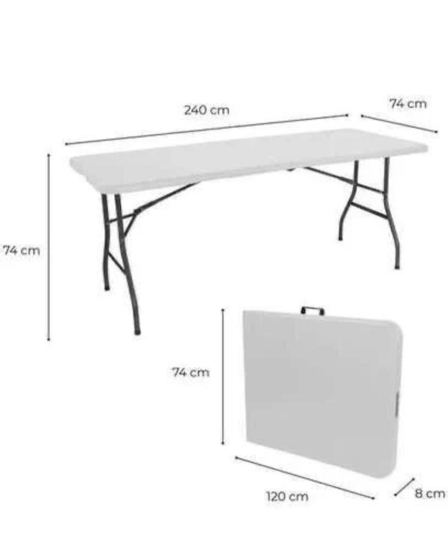 Table pliante rectangulaire – 2m40