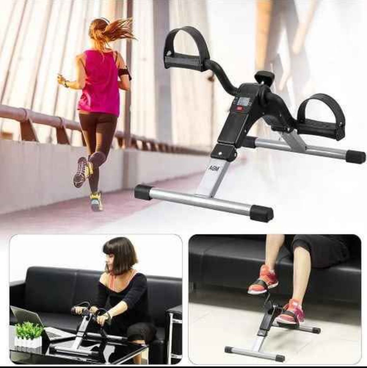 Vélo Pédale d’Exercice avec Moniteur LCD – Compact & Polyvalent