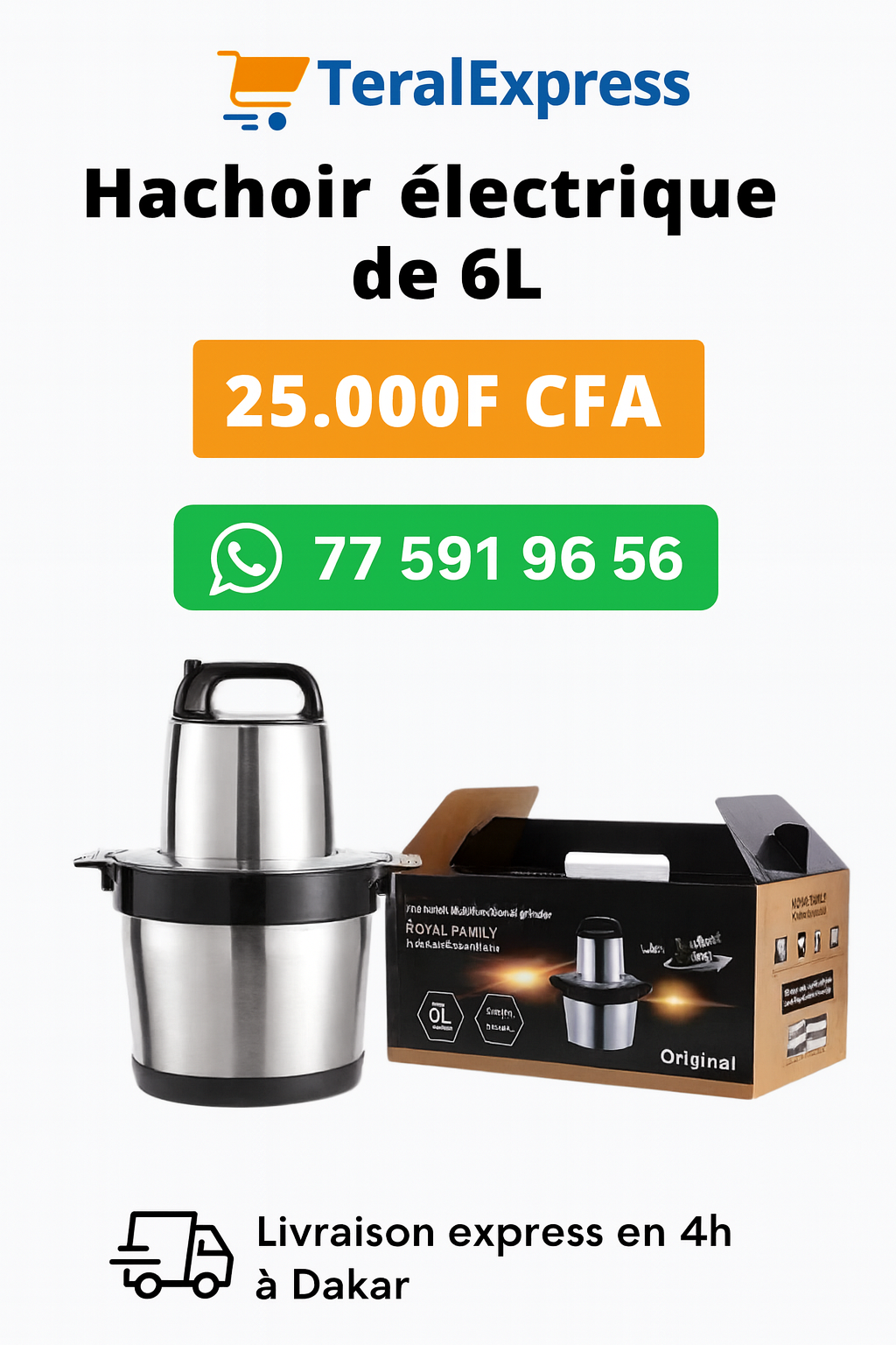 Hachoir électrique de 6L