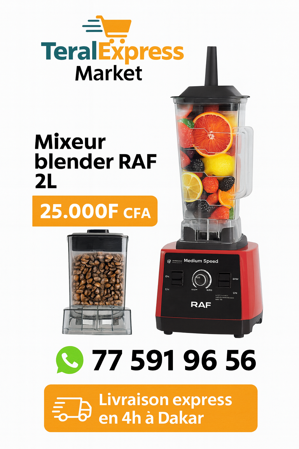 Mixeur blender RAF 2L