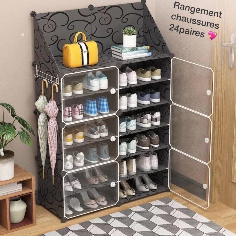 Rangement Chaussures 24 Paires – Meuble de Rangement Pratique et Moderne | TeralExpress Market