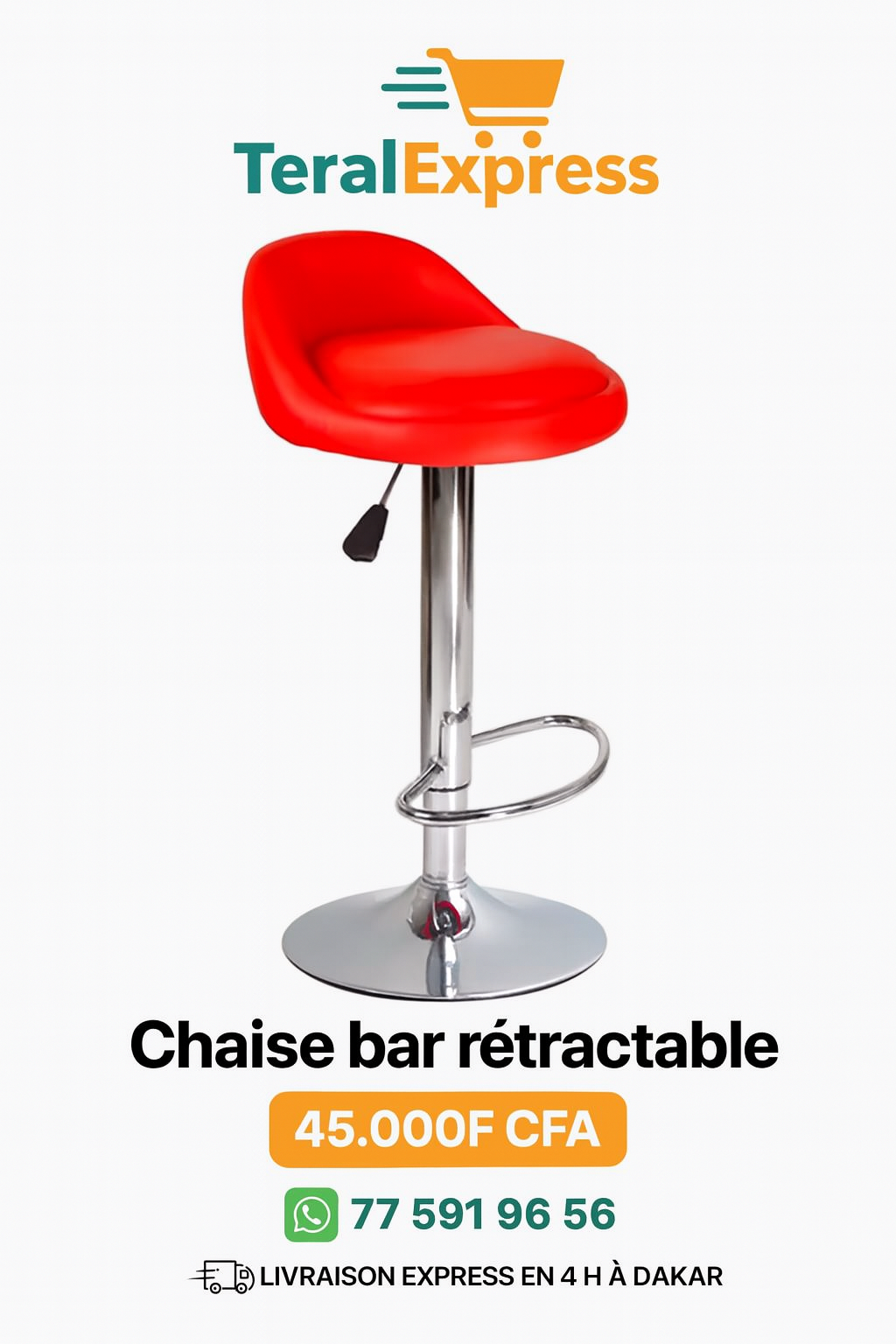 Chaise bar rétractable