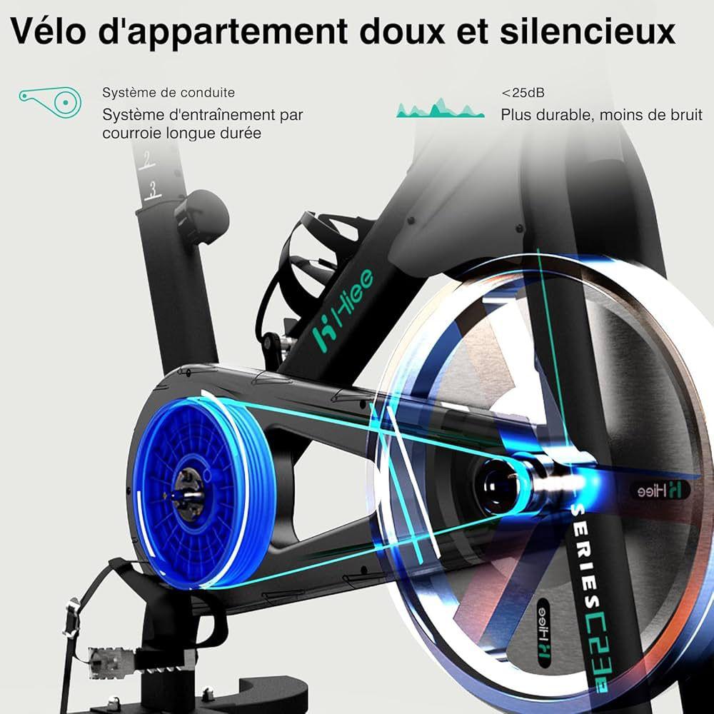 Vélo d’Appartement Professionnel avec Volant et Écran LCD